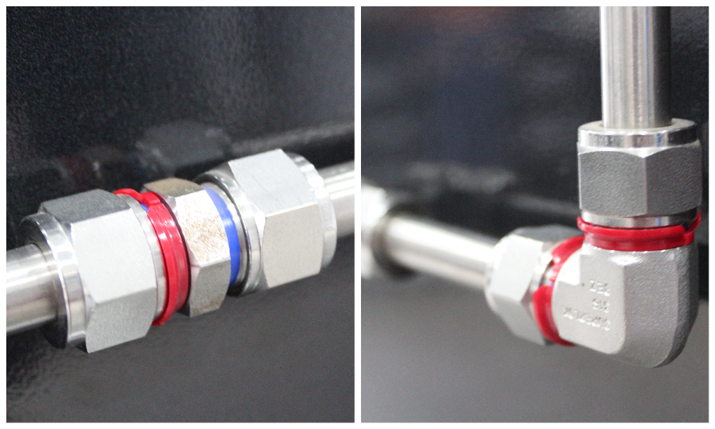 vis-lok compression fittings close up